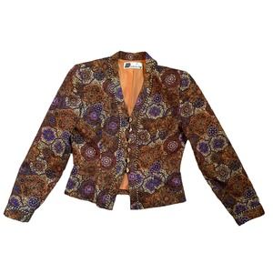 Vintage Don Elliot Skirt Suit Textured Trim and Buttons Size 8